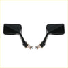 Black rectangular fender side mirrors with glossy finish and metallic spring base for mazda luce 1500 1800 929 rx-4