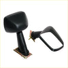 Black plastic rectangular fender side-view mirrors with curved mounts for Nissan Datsun B120 620 720 utility x2