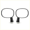 Black oval-shaped motorcycle side mirrors with glossy finish and sturdy mounts for toyota hilux 1972-1998 fender mirrors lh