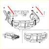 Black plastic front bumper cover with mounting brackets and headlight cutouts for nissan datsun bluebird coupe 510