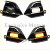 Black and chrome led side marker fender vent cover with honeycomb grille and amber lights for ford ranger t7 t8 2016 2021