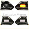 Black plastic fender vent cover with led turn signal lights and honeycomb grille for ford ranger t7 t8 2016-2021