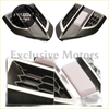 Black and silver chrome fender vent cover with LED turn signal lights and honeycomb mesh for Ford Ranger T7 T8 2016-2021