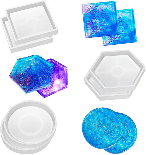 6x Resin Silicone Mold to suit Jewelry Agate Making Craft Tool — image 1