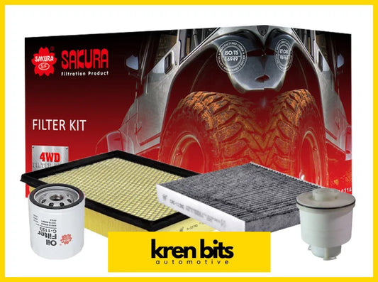 FILTER KIT OIL AIR FUEL CABIN TOYOTA HILUX FORTUNER 1GDFTV Kren Bits