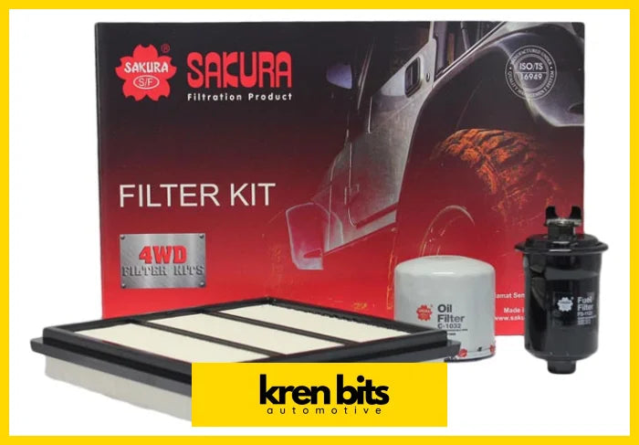 Filter Kit Oil Air Fuel Mitsubishi Triton Mk 6G72 Service Kit