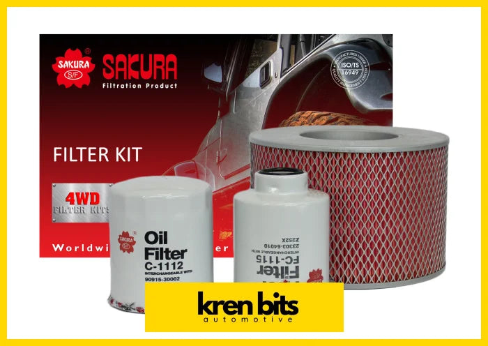 Filter Kit Oil Air Fuel Toyota Hilux Surf Landcruiser Kzn185 Service Kit