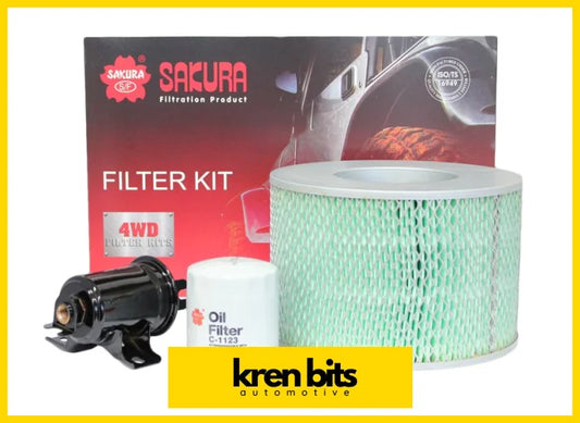 FILTER KIT OIL AIR FUEL TOYOTA LANDCRUISER FZJ75 FZJ80 Kren Bits