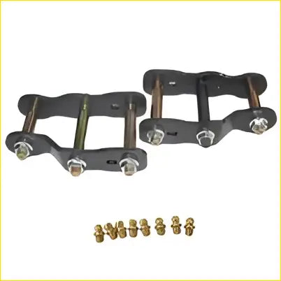 Black metal extended greasable leaf spring shackles with brass bolts for toyota hilux n80 2016 2 inch lift kit