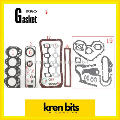 FIT TOYOTA TOYO-ACE LCRUISER COASTER DYNA 3.0 B 2B Engine Overhaul Package Complete Engine Gasket 04111-56039 Kren Bits