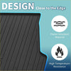Black rubber flat face cargo liner rear boot mat for toyota bz4x with ribbed texture flame retardant material