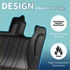 Black molded rubber flat face cargo liner rear boot mat with ribbed texture and raised edges for toyota sienna 2022-2024