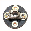 Black textured circular base flexible coupling with metallic clamp and gold nuts for Toyota Hilux LN RN YN 1983-1998