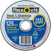 Flexovit Cutting Off Disc S/S 125x2.5x22.2mm 66252841610