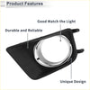 Black plastic fog light grill with chrome bezel and textured ring for toyota tacoma 2012-2015 front fog light housing