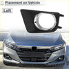Black plastic fog light housing with chrome rimmed lens for left side honda vehicles fog light grill toyota tacoma 2012-2015