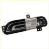 Black plastic fog light lamp with clear lens and mounting brackets for grand cherokee 2017 to 2021