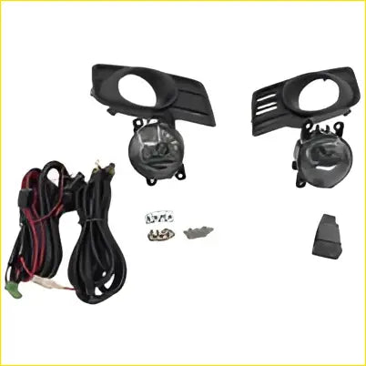 Black plastic dashboard-mounted car audio speakers with wiring and mounting hardware for suzuki swift fog light spot lamp kit