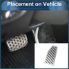 Silver perforated aluminum alloy footrest pedal cover with textured surface and diagonal slits for toyota rav4 2019-2024