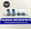 Set of four metallic silver ford capri and escort roller rubber top mounts including sleeves and caps oem style