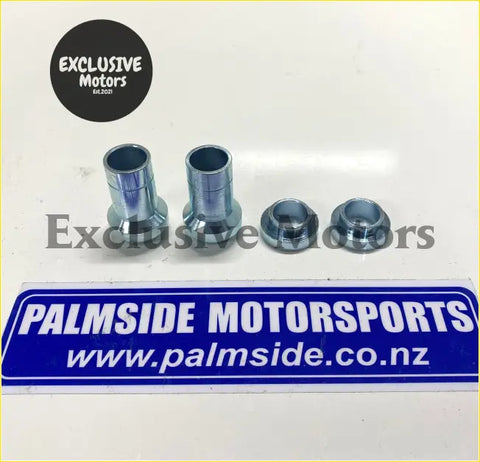 Set of four metallic silver ford capri and escort roller rubber top mounts with spherical bearing bushings