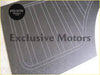 Black rubber car floor mat with white diagonal stripes compatible with ford escort mk2 2 door door cards