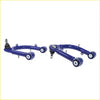 Blue painted metal control arms with black rubber bushings and silver spherical joints for ford everest ua lift kit
