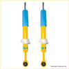 Pair of yellow and blue bilstein shock absorbers with white brackets for ford everest ua dobinsons ims monotube lift kit