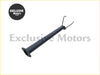 Black metal fuel tank cap with two curved hooks and flared base for ford ranger px1 muffler delete pipe exhaust