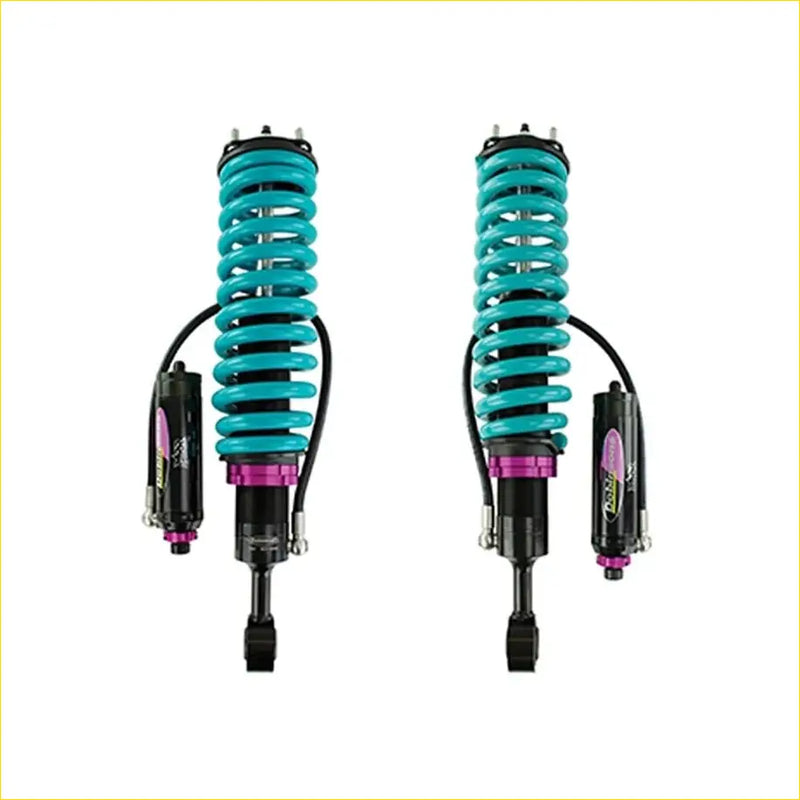 Ford ranger px1 px2 coil-over suspension shocks in teal with black purple accents for performance off-road use
