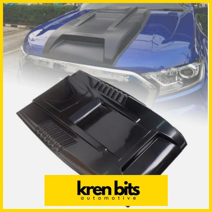 Ford Ranger Wildtrak 15-17 Black Bonnet Scoop