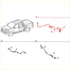 Red automotive wiring harness assembly for fr abs wheel speed sensor lhs toyota hilux 2015-2022 shown from back side