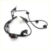 Black fr abs wheel speed sensor lhs for toyota hilux 2015-2022 with molded plastic housing and coiled wiring