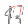 Red rubber weatherstrip for mitsubishi triton l200 1996-2006 car door front window glass run channel