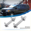 Silver metal front alignment camber toe adjustment bolts with flanged heads for toyota sequoia 2001-2007