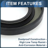 Front axle shaft oil seal for toyota 4runner with black rubber, metal spring, and greenish-gray inner lining