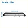 Black plastic front bonnet bumper grille with horizontal slats and mounting tabs for toyota highlander 2011 2013