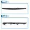 Black plastic car windshield wiper blade with sleek curved design and mounting brackets shown from the back side