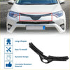 Black plastic front bumper cover for white toyota rav4 le 2016-2018 shown from the back side