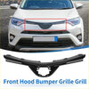 Black plastic front bonnet bumper grille for toyota rav4 le 2016-2018 shown from the front side