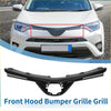 Black plastic front bonnet bumper grille for toyota rav4 le 2016-2018 shown from the back side