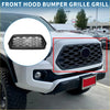 Black honeycomb front bonnet bumper grille for toyota tacoma 2021-2023 with sturdy mesh design