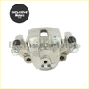 Silver metallic front brake caliper kit with machined finish and mounting bolts for nissan navara pickup d21 td25