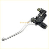 Front brake master cylinder for Suzuki QuadRunner with black and silver matte finish brake lever on handle unit