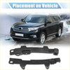 Black plastic front bumper bracket mounting support trim for toyota highlander shown from the back side