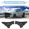 Black plastic front bumper bracket retainer spacer pieces with red fasteners for toyota tundra 2007-2023