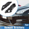 Black plastic front bumper brackets for Toyota rav4 2016-2018 showing the back side in a set of 2 covers