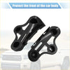 Black plastic front bumper brackets for Toyota Sequoia 2001-2022 designed as sturdy supports to protect the car front end
