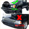 Black aftermarket steel front bumper guard with park lights for toyota hilux ln rn pickups