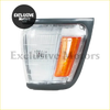 Front bumper corner and park lights for Toyota Hilux LN RN clear and orange rectangular turn signal with black plastic housing